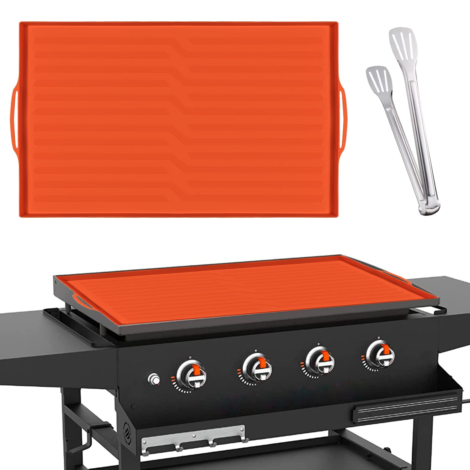 Photo 1 of 36'' Blackstone Griddle Mat, Silicone Griddle Mat for 36'' Griddle,Heavy Duty Food Grade Silicone Mat with Food Clip for Blackstone Griddle Top Cover Mat Protect Your Griddle Grill All The Time