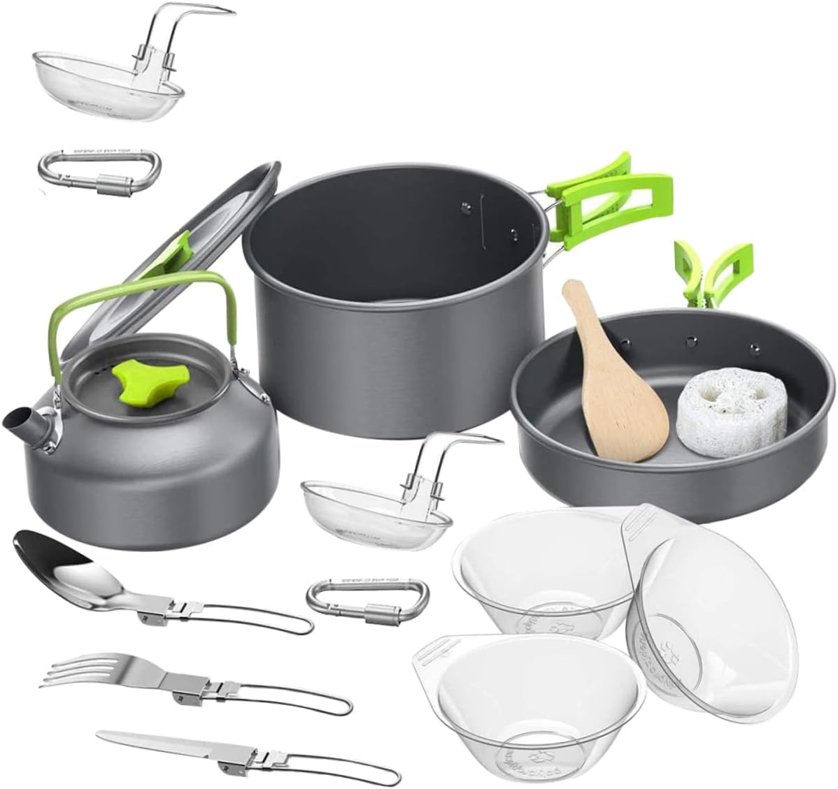 POPETPOP 1 Set Picnic Barbecue Pot Camping Cookware Set Portable Camping Cooking Utensils