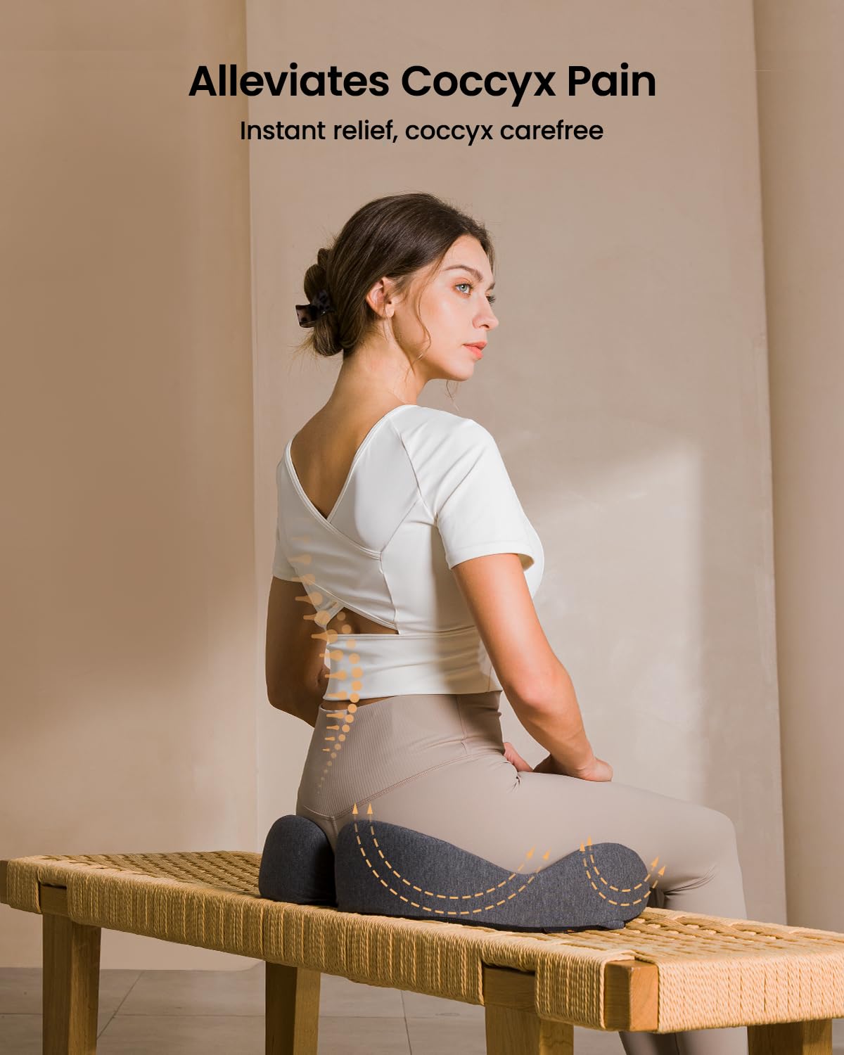 ProtoArc Seat Cushion, Office Desk Chair Cushions, Ergonomic Memory Foam Seat Cushions for Car Home - Image 2
