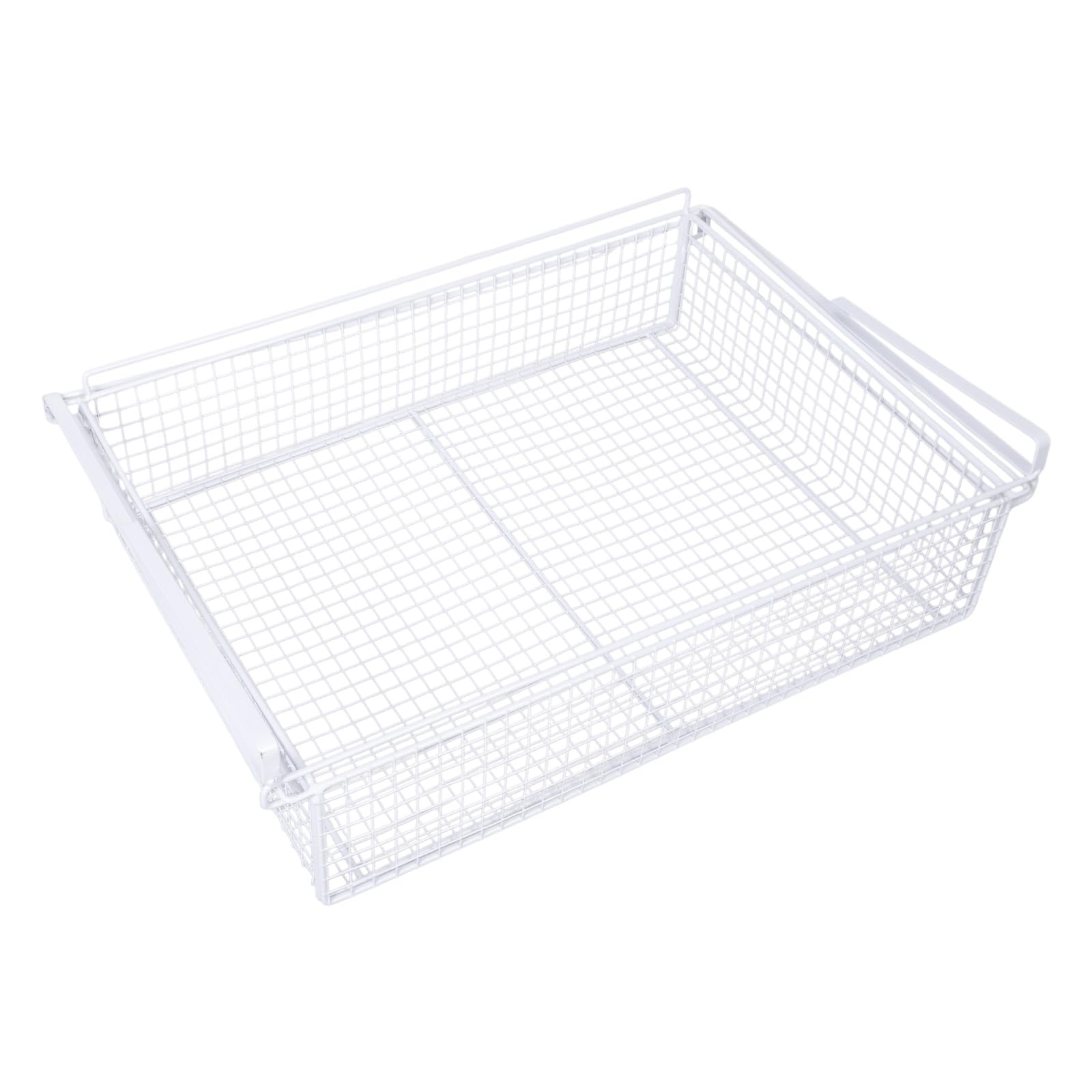 Xuancai Clothing Pull Out Basket Cabinet Organizing Bin Hanging Pullout Drawer Under Shelf Storage Basket Multifunctional Rust Resistant Closet Storage Solution