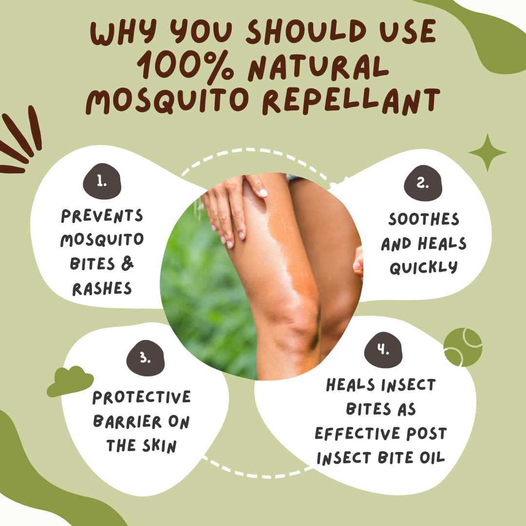 COCO CRUSH 100% Natural Mosquito Repellant Body Oil | Prevents Irritation, Moisturises Dry Skin, & Soothes Mosquito Bite | Powerful Action Powered by Nature | For babies, kids, & adults (200ml) 2