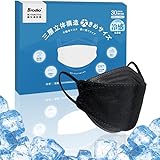 [Hellozebra] 冷感マスク 不織布「大きいサイズ」立体マスク 夏用 接触冷感 黒マスク メンズ バイカラー 30枚 個包装 不職布マスク 大きめ ダイヤモンド形状 3dマスク 接触冷感 涼しい カラー 耳が痛くならない 息がしやすい 立体構造 日本国内検品 飛沫対策 花粉用 大きいサイズマスク 冷感 黒