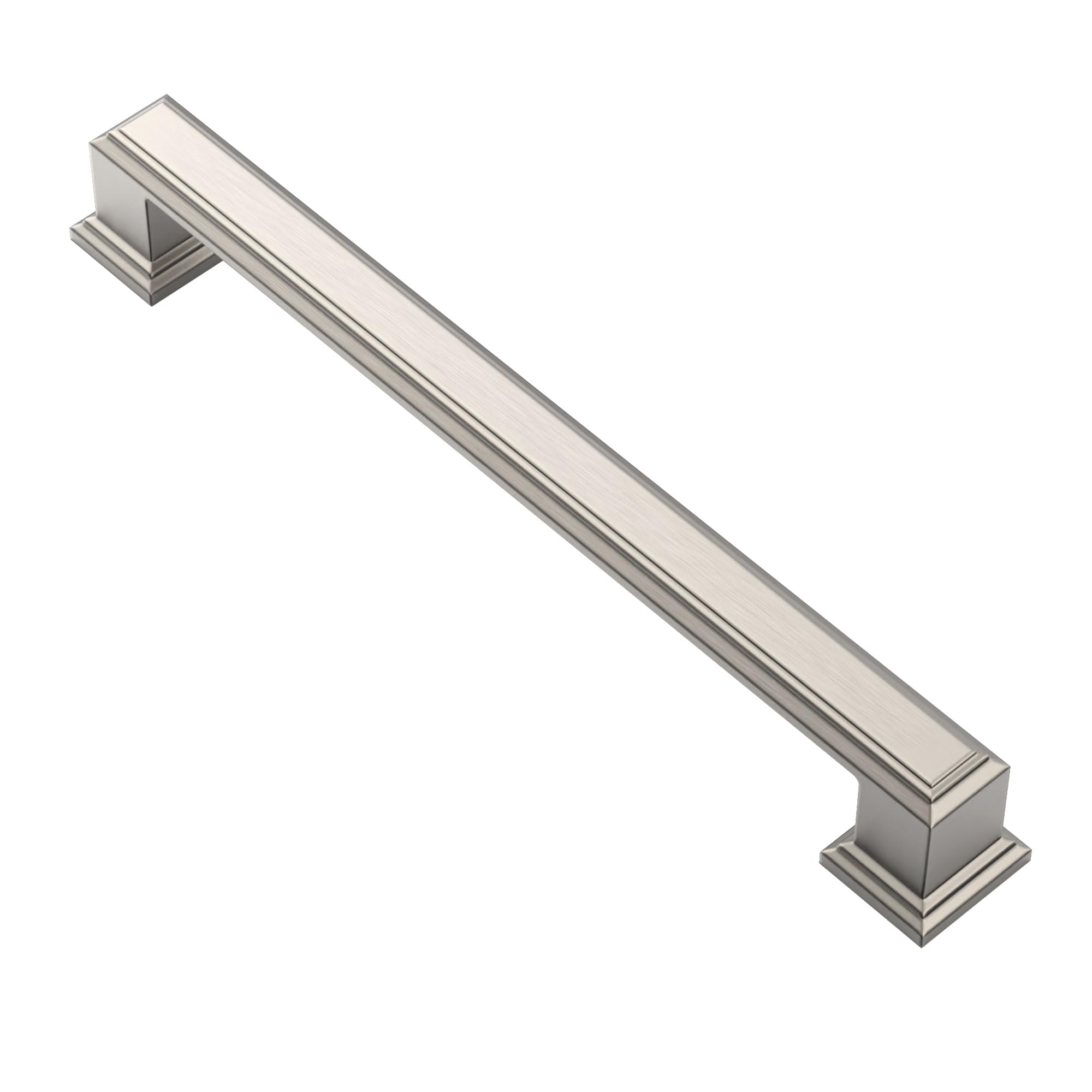 Photo 1 of Alzassbg 10 Pack Brushed Satin Nickel Cabinet Pulls, 6-1/4 Inch(160mm) Hole Center Cabinet Handles Kitchen Pulls for Cabinets and Drawer AL3071SN