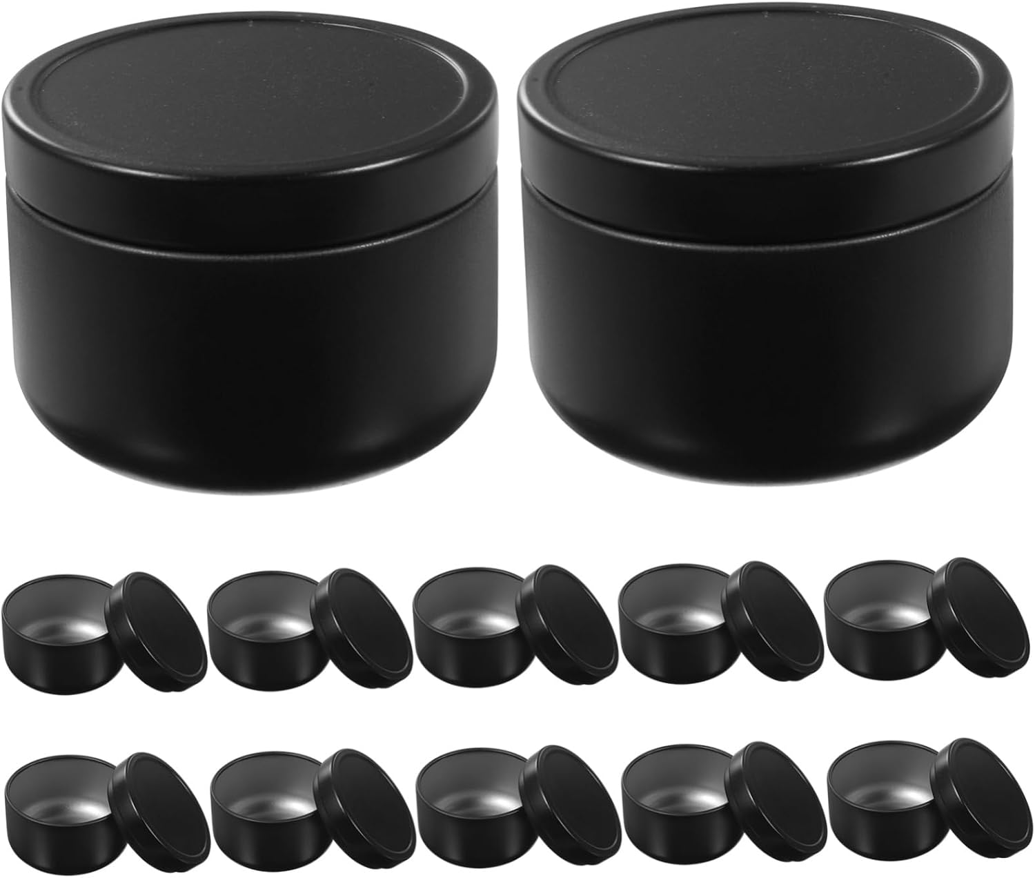 NUOBESTY 12pcs DIY Candle Making Jars Lids Tinplate Candle Containers for Storage Decor