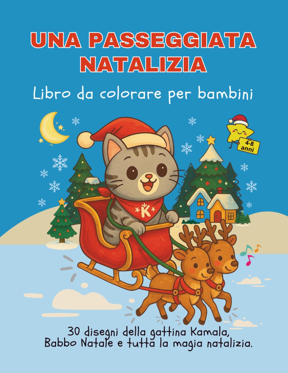 Una Passeggiata Natalizia: Libro da colorare per bambini
