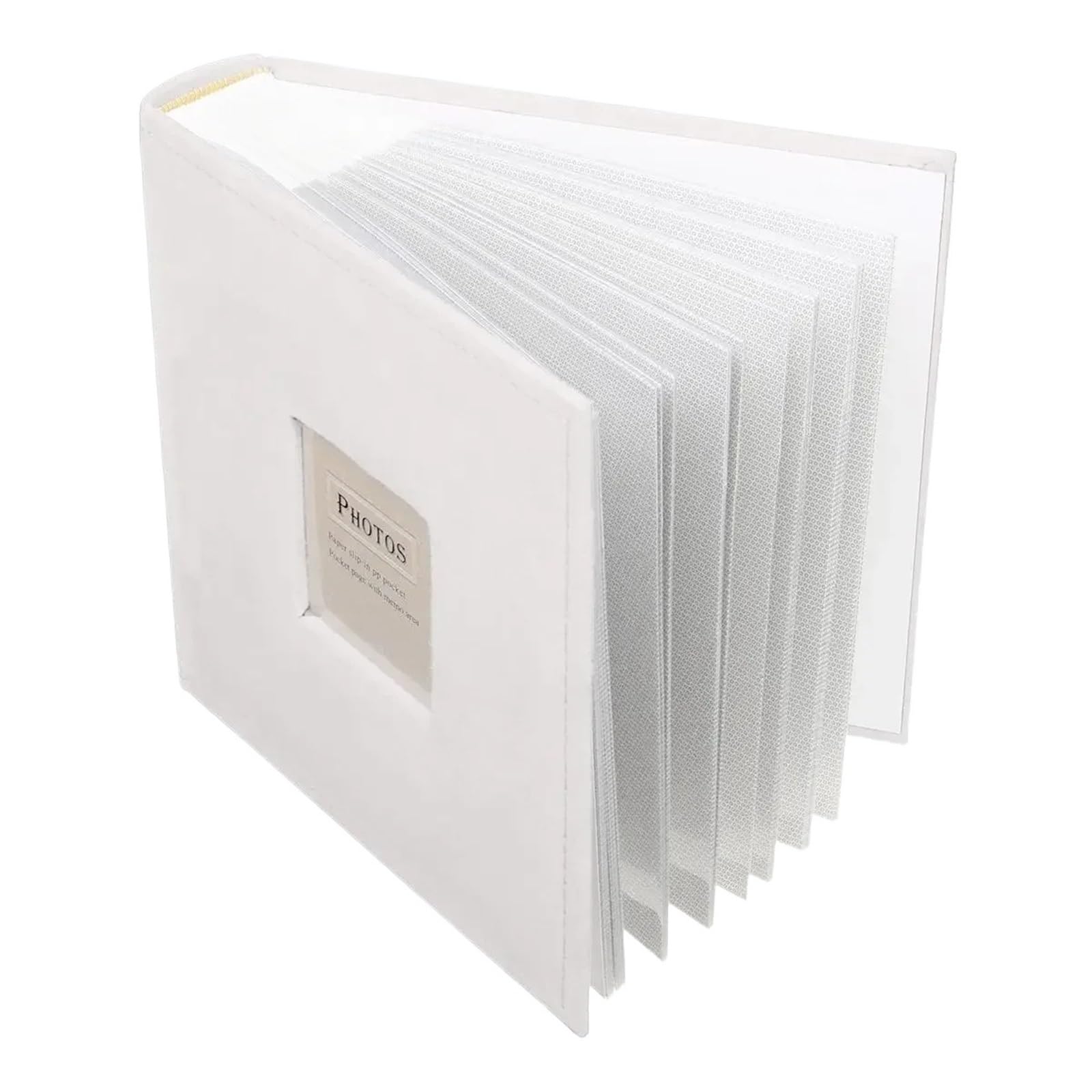 Album De Fotos Álbum de fotos 4R, 6 ", 200 bolsillos, recuerdo familiar, estuche almacenamiento for, álbum conmemorativo graduación boda, recortes(White)