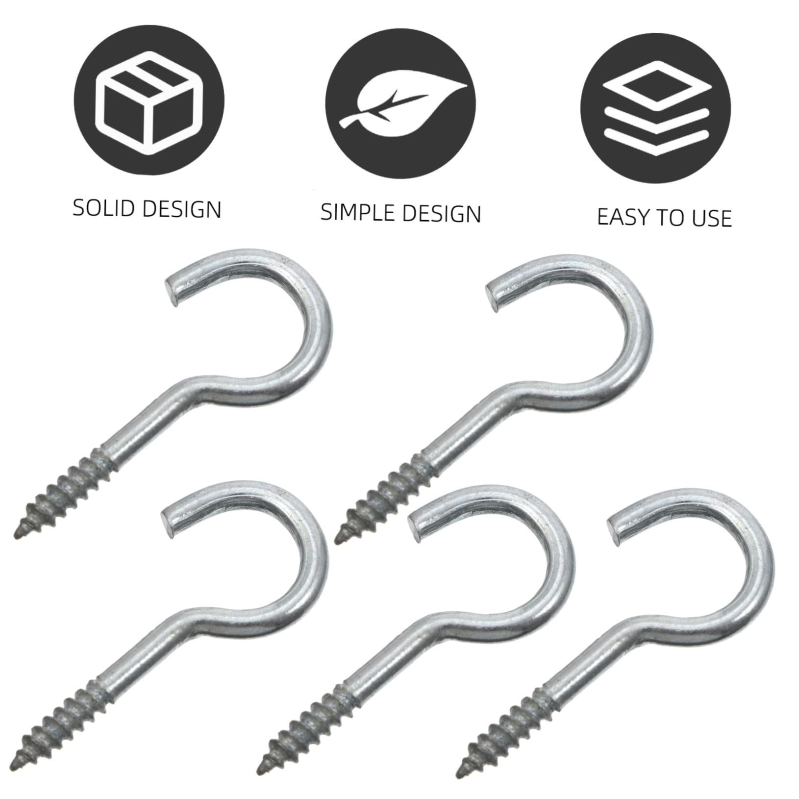 NAMOARLY 100pcs Self-Tapping Hooks Ceiling Hanging Decor Wall Mount Ceiling Hooks for Home Dec