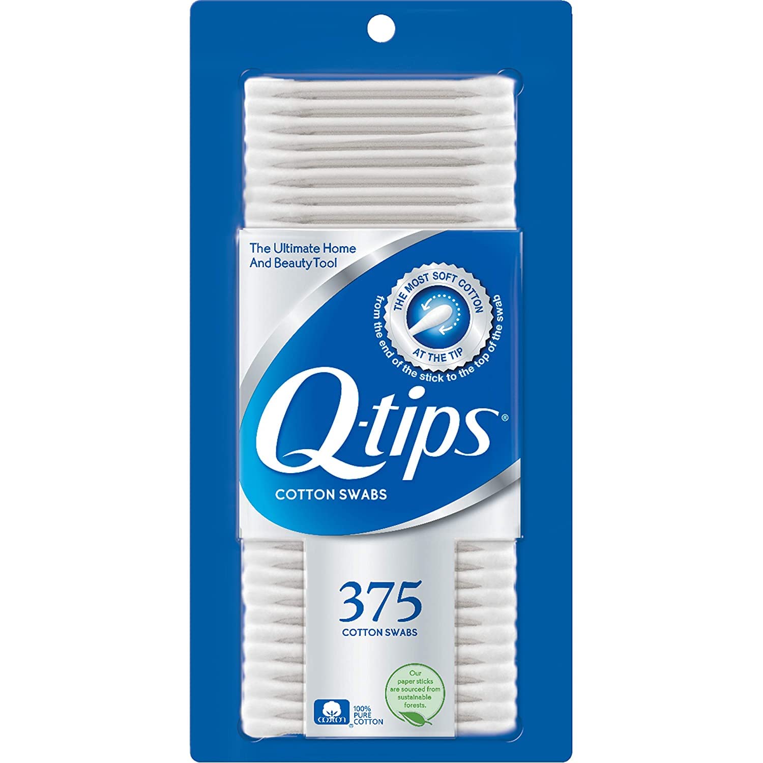 Q-Tips Cotton Swabs - 375 Swabs