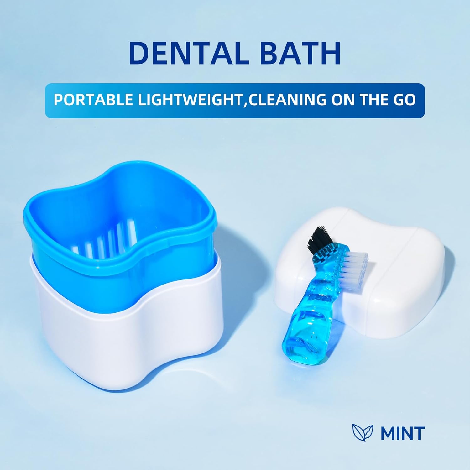 Retainer & Denture Cleaner KIt - Mouth Night Guard Whitening Case - 120 Cleanser Tablets, Guard Bath Cup - Image 6