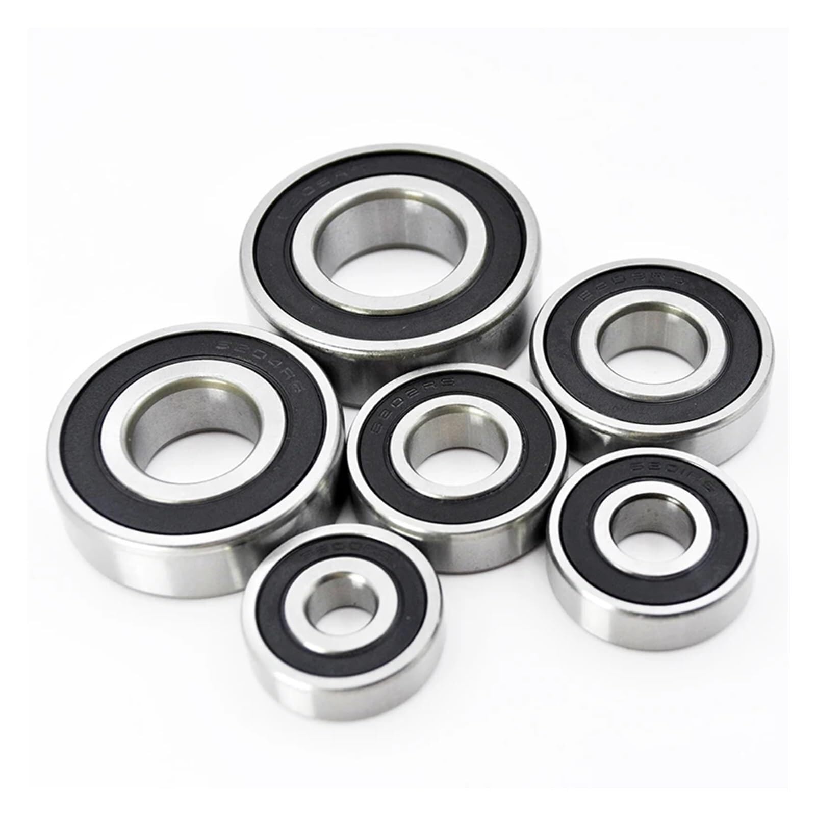 Aspectos, 2 piezas de rodamientos 6200 6201 6202 6203 6204 6205 DDU LLU Rodamientos rígidos bolas acero cromado (6203-2RS 17X40X12mm)(6200-2RS 10X30X9mm)