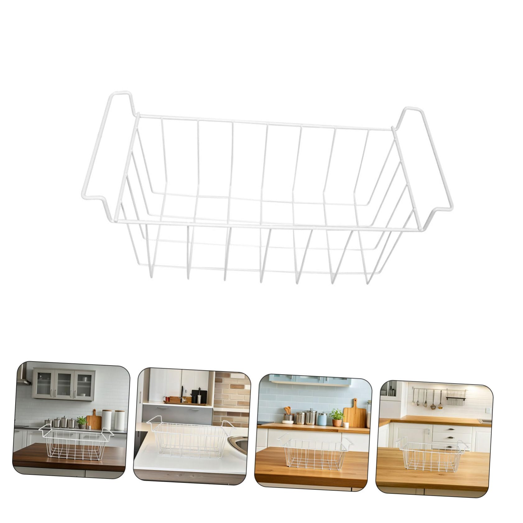 Homoyoyo Gefrierkorb aus Metalldraht Metall Organizer Hängekorb für Gefrierschrank zum Lebensmittelsortieren Belüftet Abnehmbar 41x22x20cm Kühlschrank Aufbewahrung