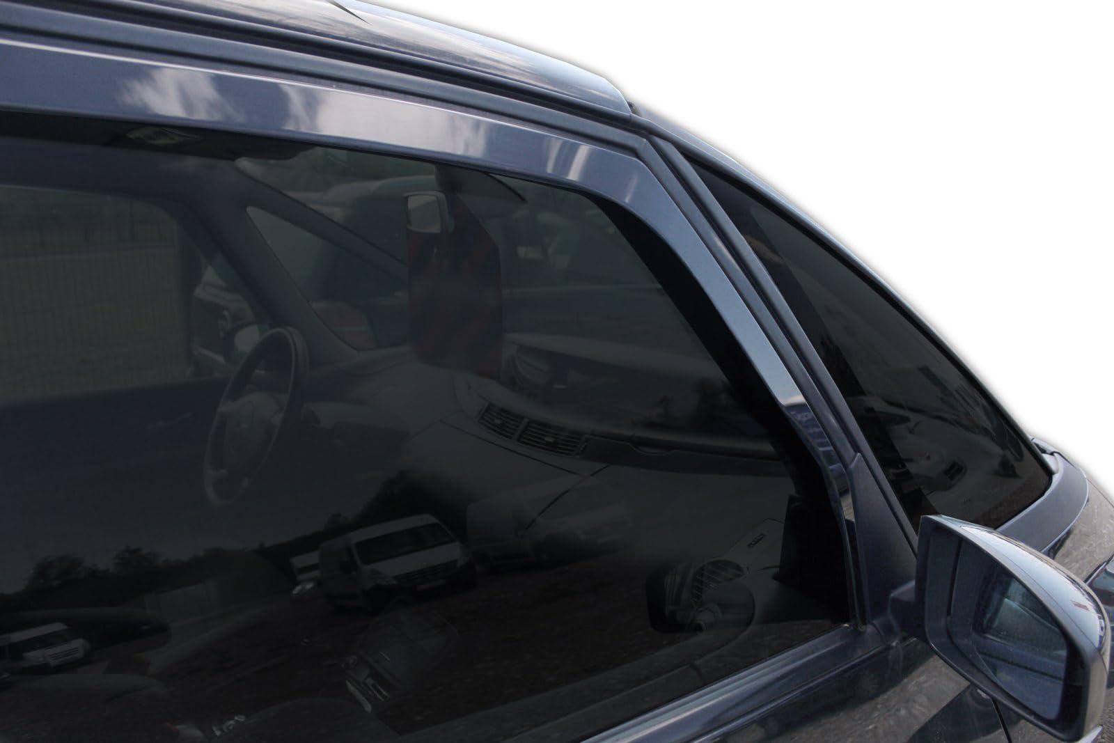 Heko Deflecteurs D'air Déflecteurs De Vent Compatible Avec Mercedes Vito W638 1996-2003, Ensemble 2 Pièces, Noir, Fumé, Aérodynamique, Montage Facile