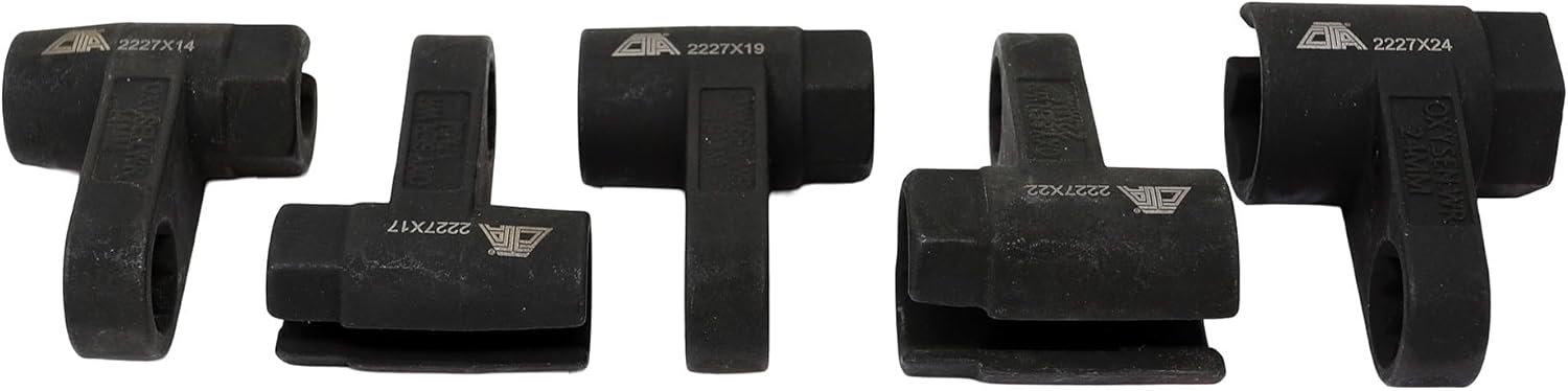 CTA Tools 2227 Exhaust Gas Sensor Socket Set – 5-Piece O2, NOx & EGT Sensor Socket Kit