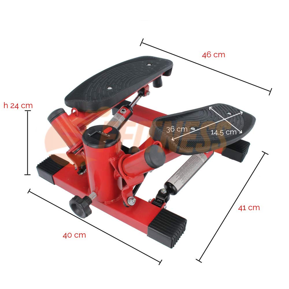 FFITNESS Swing Stepper with Rope, czerwony, Media