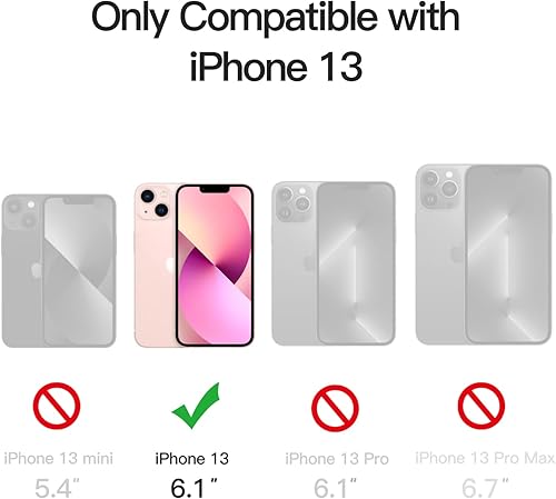 Miniatura 2 de JETech Funda magnética para iPhone 13 de 6.1 pulgadas, compatible con MagSafe, translúcida mate, delgada, a prueba de golpes, color rosa tiza