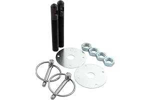 Allstar Performance Black 1/2" Aluminum Hood Pin Kit: Enhance Engine Bay Aesthetics and Security