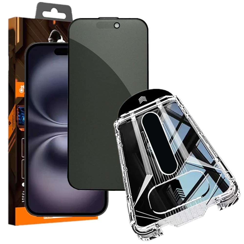 【覗き見防止＆アンチグレア】iPhone 16 / 15 用 覗き見防止ガラスフィルム 新型のガイド枠付き 超簡単貼り付け 自動除塵 プライバシー保護 日本旭硝子製 9H硬度 全面保護 反射防止 気泡ゼロ 日本旭硝子製 アイフォン 16 / 15 用 アンチグレア ガラスフィルム