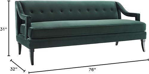 Miniatura 34 de Modway Sofá de terciopelo tapizado moderno de mediados de siglo Concur en rosa polvoriento Rosa (Dusty Rose),Verde,Gris,Marfil,marino,verde azulado