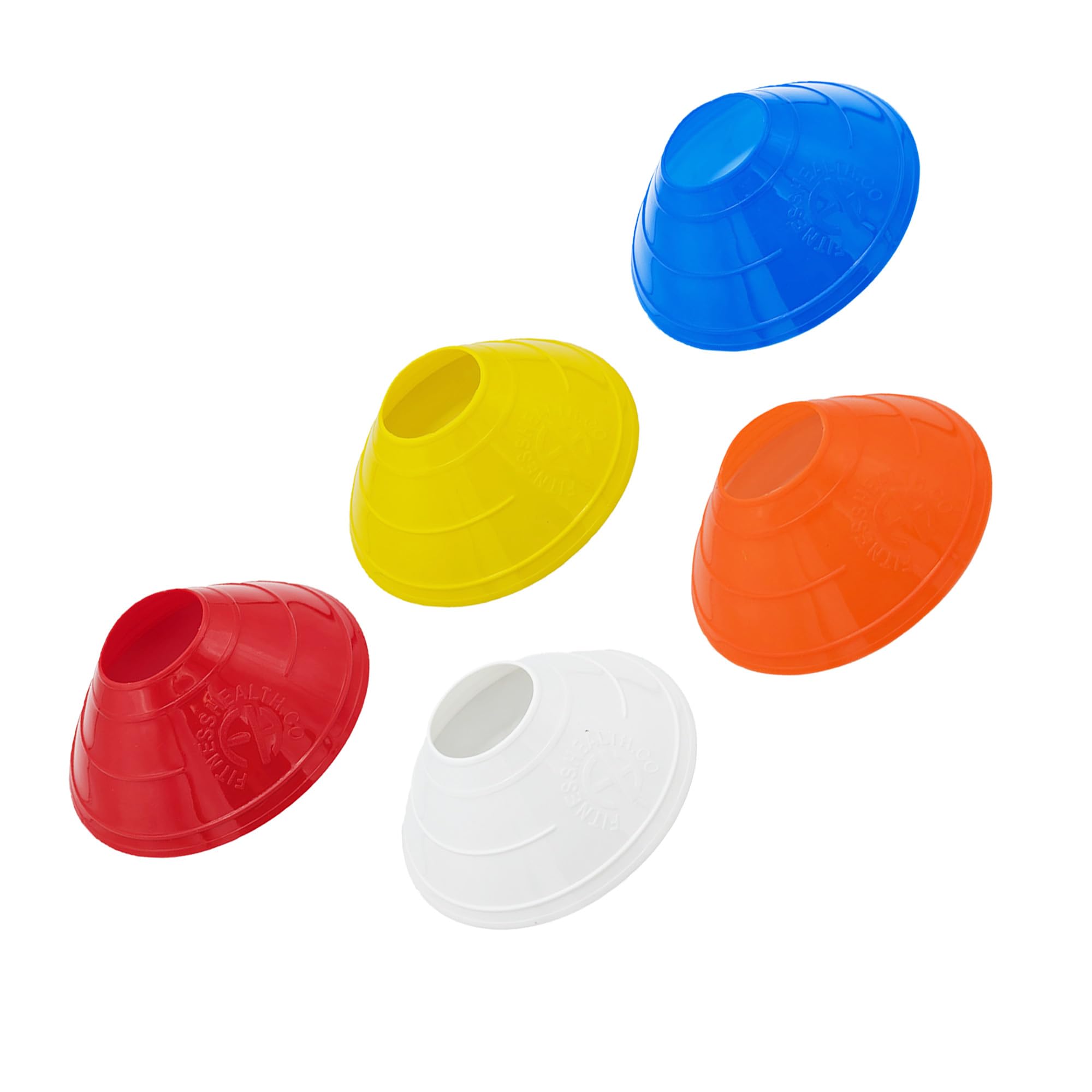 Fitness Health Cymbal, Saucer and Hexagon Cone Marker | For Football, Rugby, Hockey, Team Training, Agility Exercises