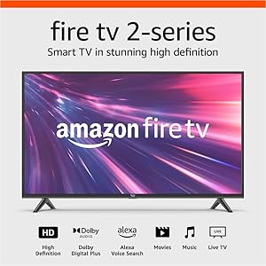 Amazon Fire TV 40" 2-Series, HD smart TV with Fire TV Alexa Voice Remote, stream live TV without cable