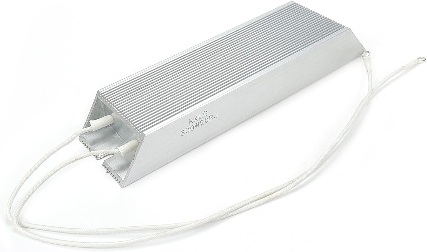 Xiaoyztan Braking Resistor,300W 20 Ohm Aluminum Housing Wirewound Braking Resistance Inverter Servo Resistor with Solder Lug and Terminals Dummy Load