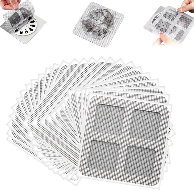 Image of (Pack of 5) Premium Stainless Steel Sink Strainer with Hair Catcher & Drain Strainer | Kitchen Sink Drain Filter, Bathroom Drain Cover Mesh, Anti Rat Drain Cover | Waterproof Drain Stickers