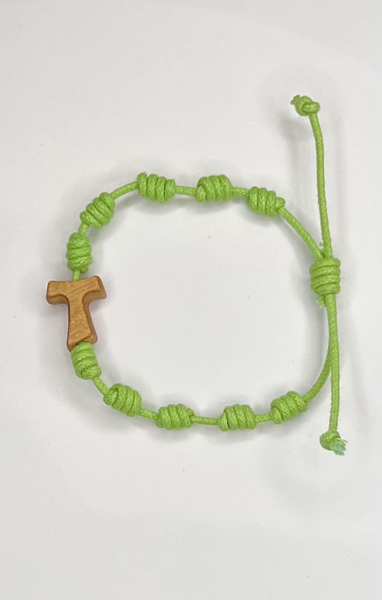 Bracciale FRANCESCANO con Tau San Francesco Assisi con Bordo COLORATO da 10 A 50 PZ (50, Tau in Legno ULIVO)