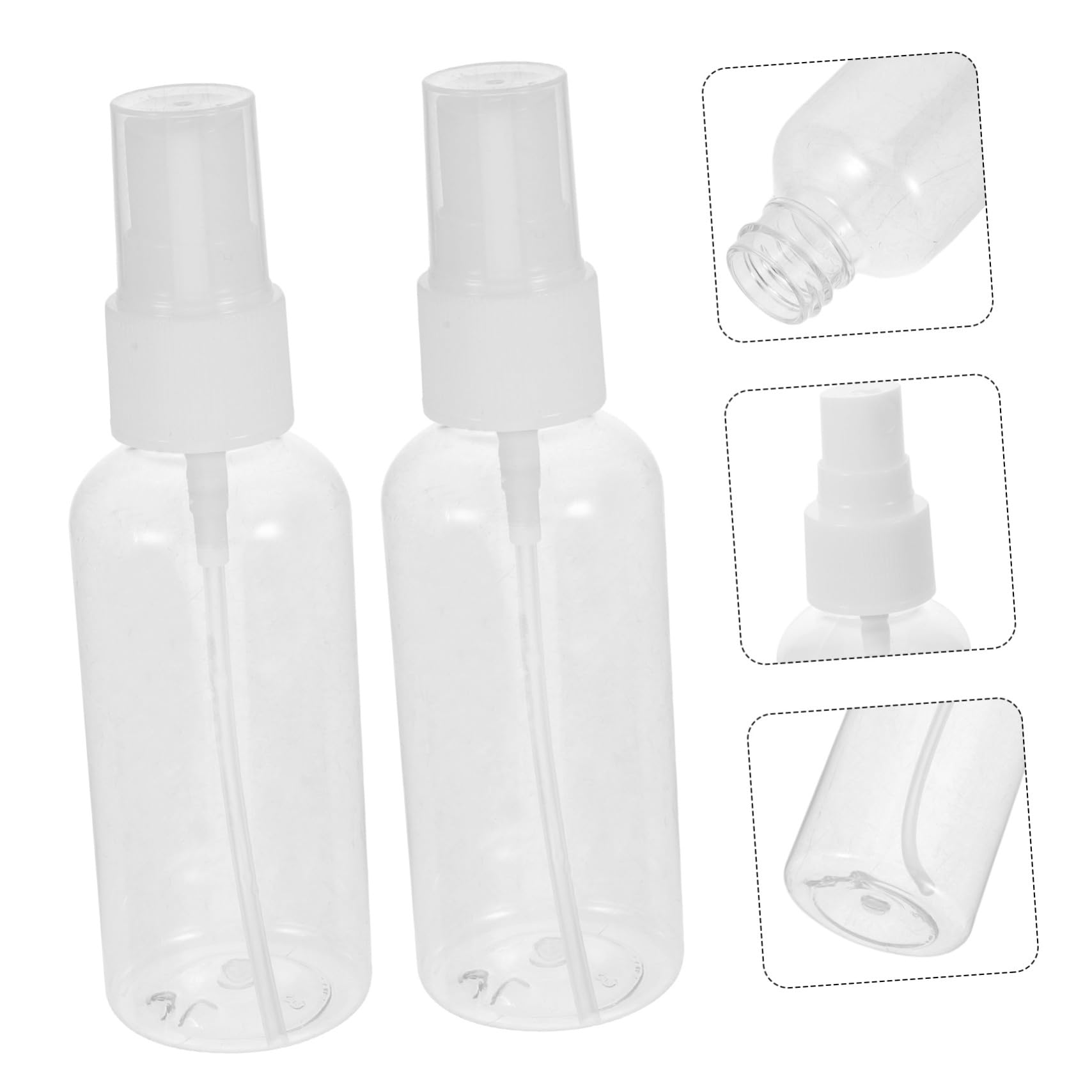 PACKOVE 100 Sztuk Szt Podróżnych Atomizerów Przezroczyste Wielokrotnego Napełniania Mini Butelki Do Aromaterapii i Kosmetyków i Poręczne Spray Do Podróży