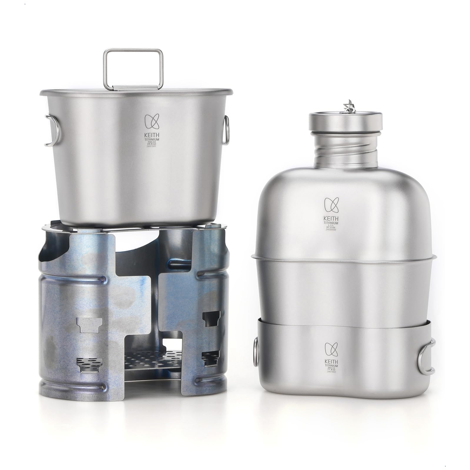 keith キャンティーン チタン製 Amazon.co.jp: KEITH 純チタン キャンティーン 超軽量1100ml水筒+700ml