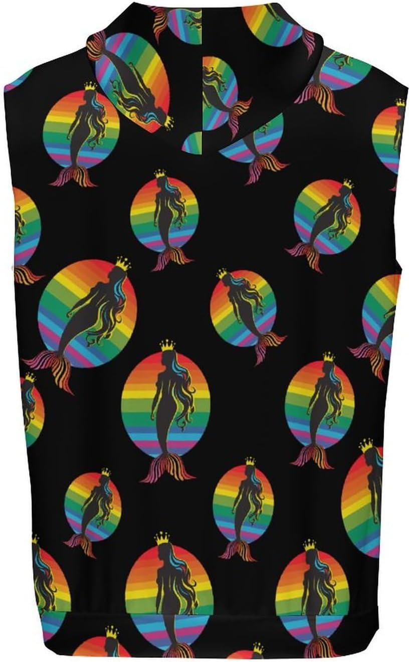 Men's Workout Hooded Tank Tops Sleeveless Muscle Gym T-Shirts