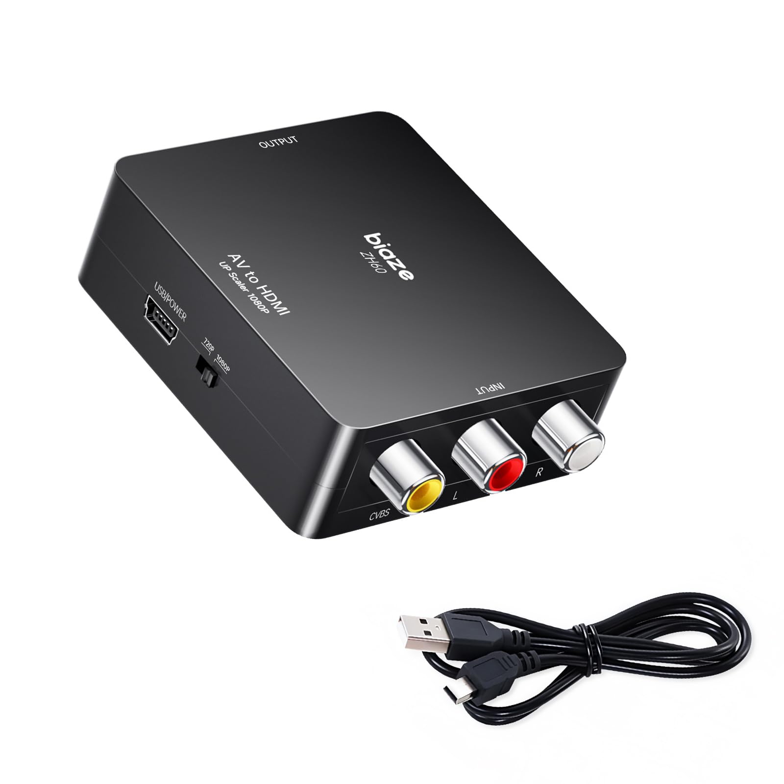 Amazon | Biaze RCA to HDMI 変換コンバーター AV to HDMI 変換器 3色