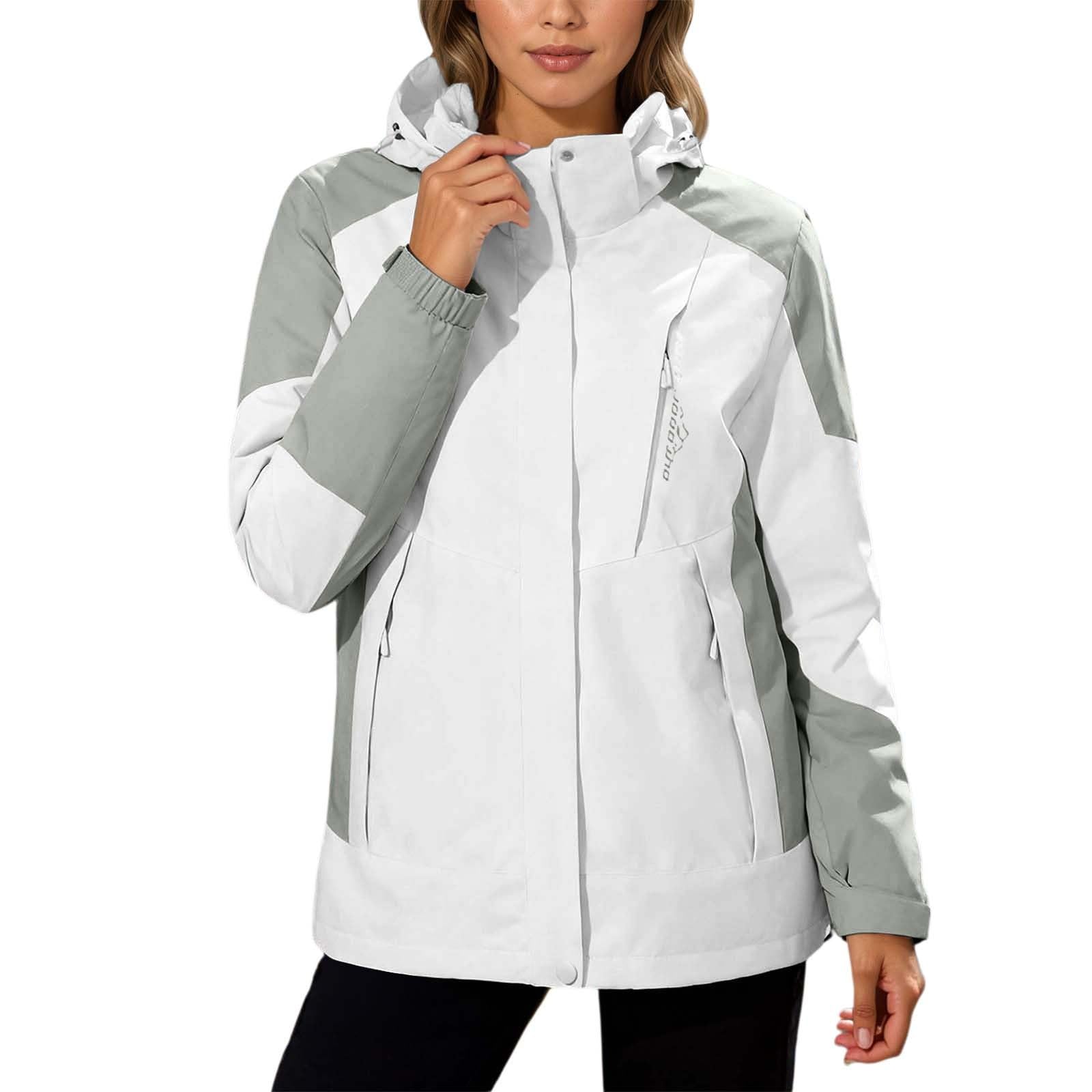 Abrigo softshell ligero de mujer impermeable con capucha desmontable para deporte 5