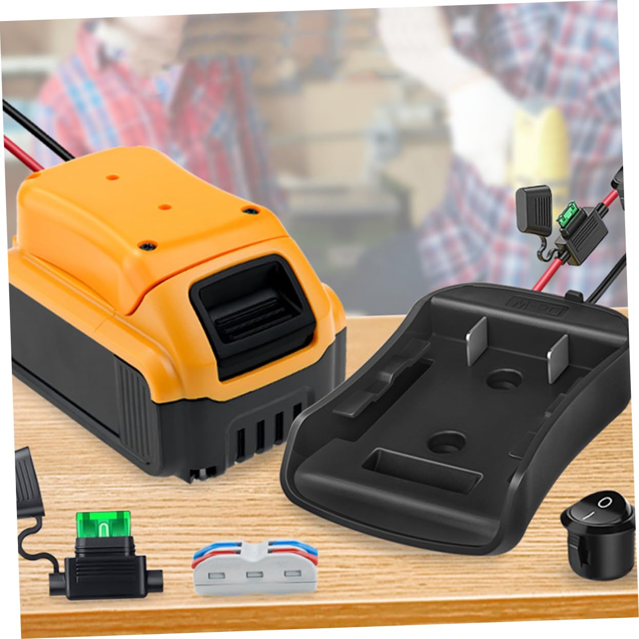 POPETPOP Adattatore Per Batteria Da 3 Pezzi Adattatore Di Alimentazione Convertitore Connettore Per Caricabatterie Convertitore Di Alimentazione Per Adattatore Multifunzionale Fai Da