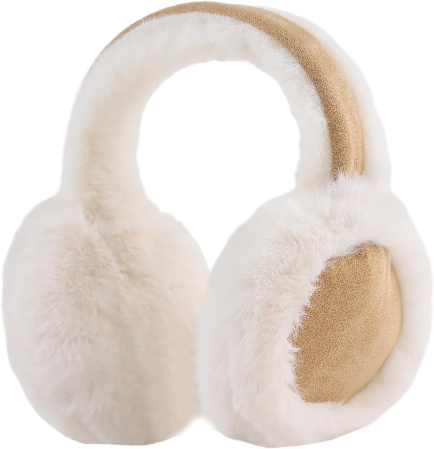 Zsedrut Winter Women Earmuff Foldable Ear Warmer Fluffy Ear Cover Warm Outdoor
