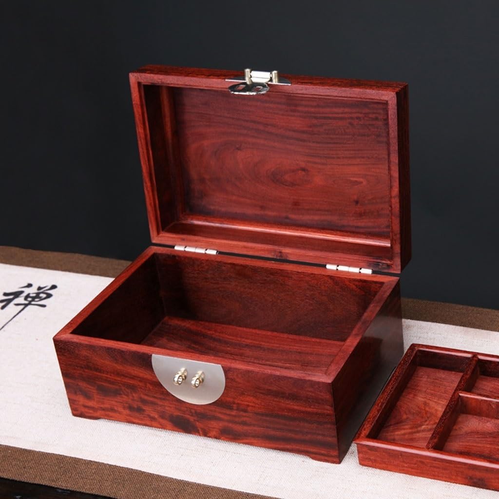 Jewelry Boxes Mahogany Jewelry Storage Box Sandalwood Solid Wood Jewelry Box Ornament Box with Lock Jewelry Boxes