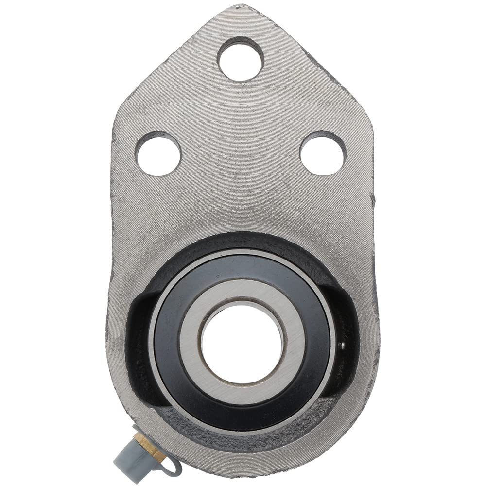 [2-Pack] UCFB204-12 - 3-Bolt Flange-Mount Ball Bearing Unit, Insert Bearing UC204-12, Cast Iron Housing FB204, Bore Shaft 3/4 in (19.05 mm), Set Screw Locking, 4.25 in (107.95 mm) Overall Length