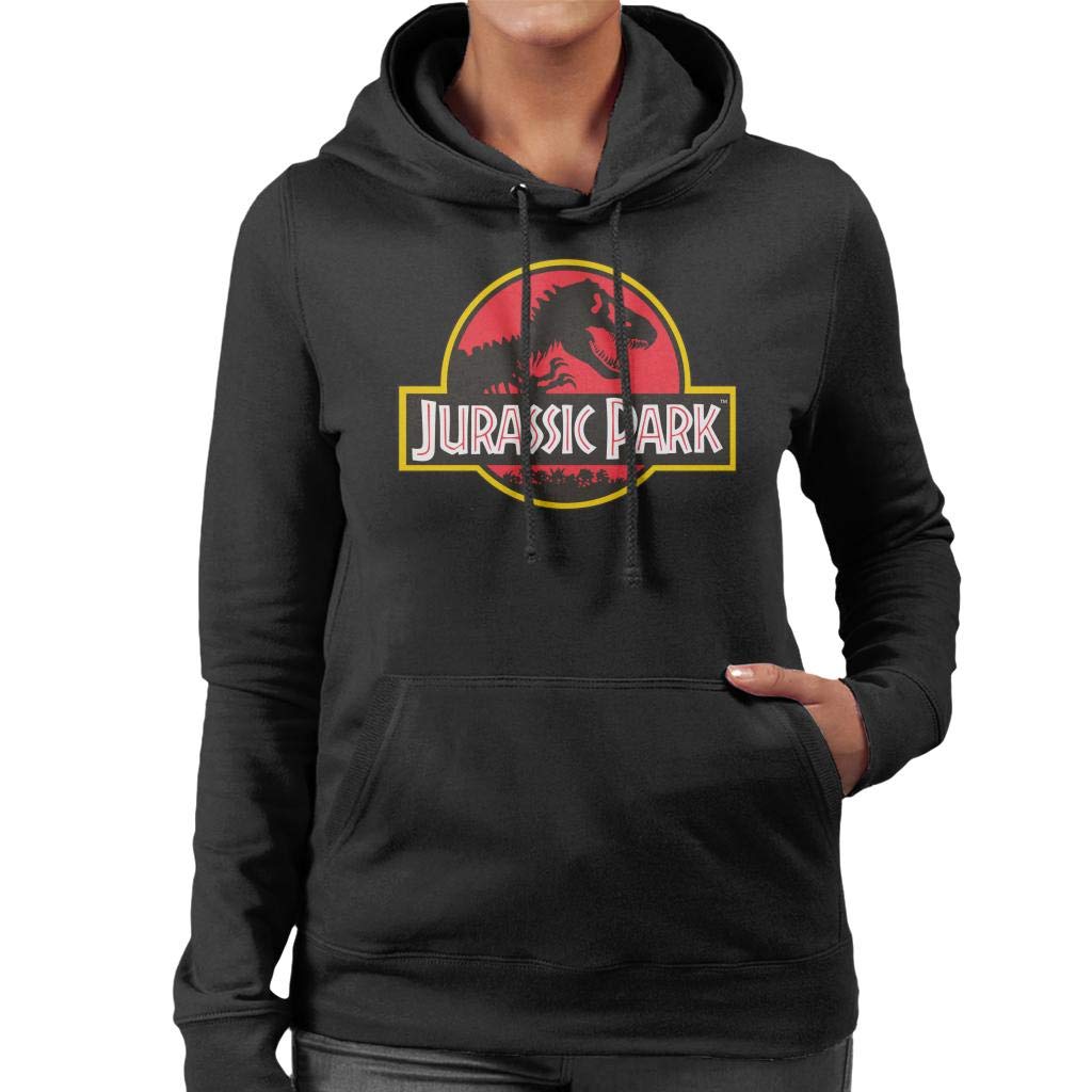 Jurassic Park Classic Logo Women's Hooded Sweatshirt Black