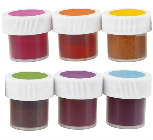 TruColor Juego de polvos colorantes para alimentos vegetales de 6 colores - Polvo de pasta de gel natural
