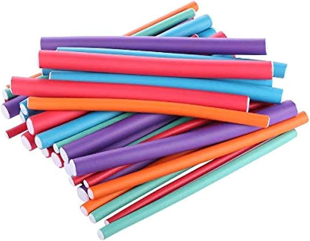 DIY Twist Curls Flexible Styling Hair Rollers - 36 Pieces.