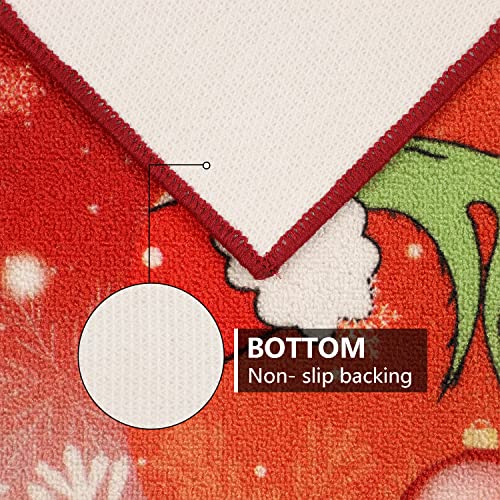 Falflor Indoor Doormat Non Slip Resist Dirt Front Door Rug Christmas Decor Door Mat 20"X32" Low-Pile Dirty Trap Mats For Entrance #TOP2