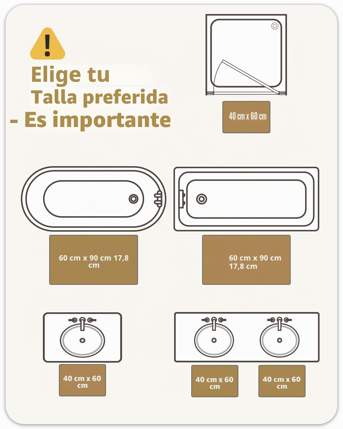 Color&Geometry Beige Alfombra Baño 61x110 cm, Alfombrilla Baño Antideslizante, Alfombras Ducha Microfibra Suave, Alfombrillas Lavable, Súper Absorbente Alfombrilla Baño para Suelo Baño Ducha Lavabo