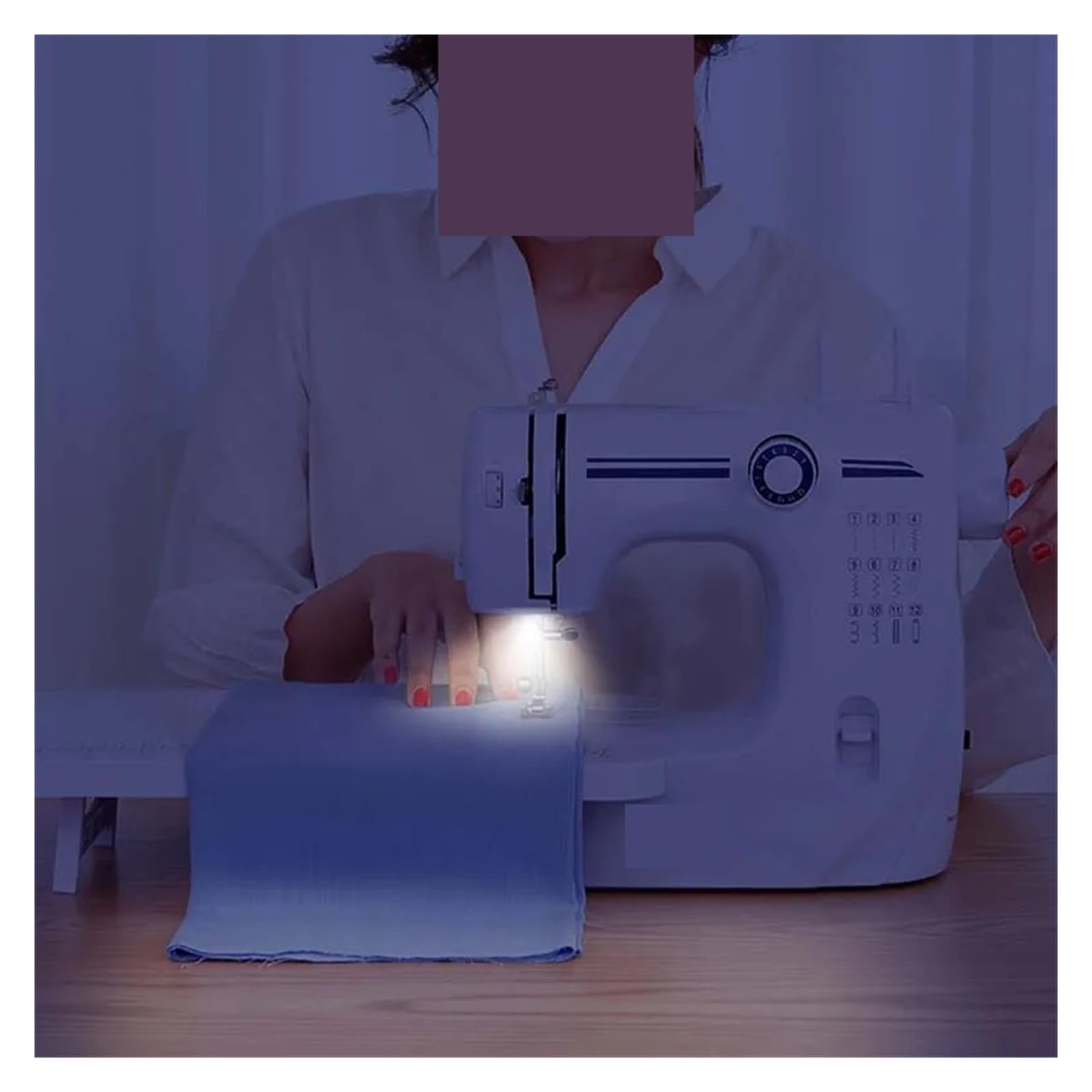 Máquina De Coser Doméstica Portátil UFR-608A, Mini Multifunción 6V/9W, Gruesa Con Pedal Eléctrico
