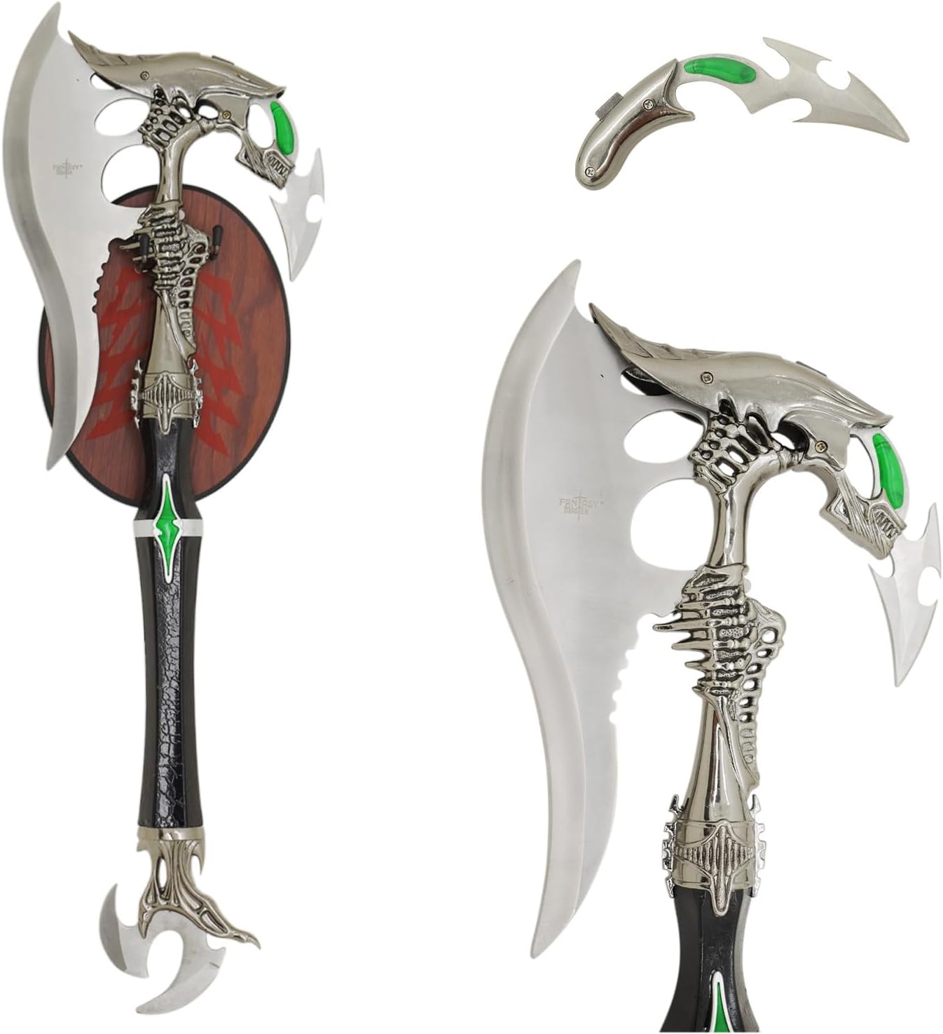 Ace Martial Arts Supply Alien Warrior Fantasy Battle Axe w/Dagger & Plaque New
