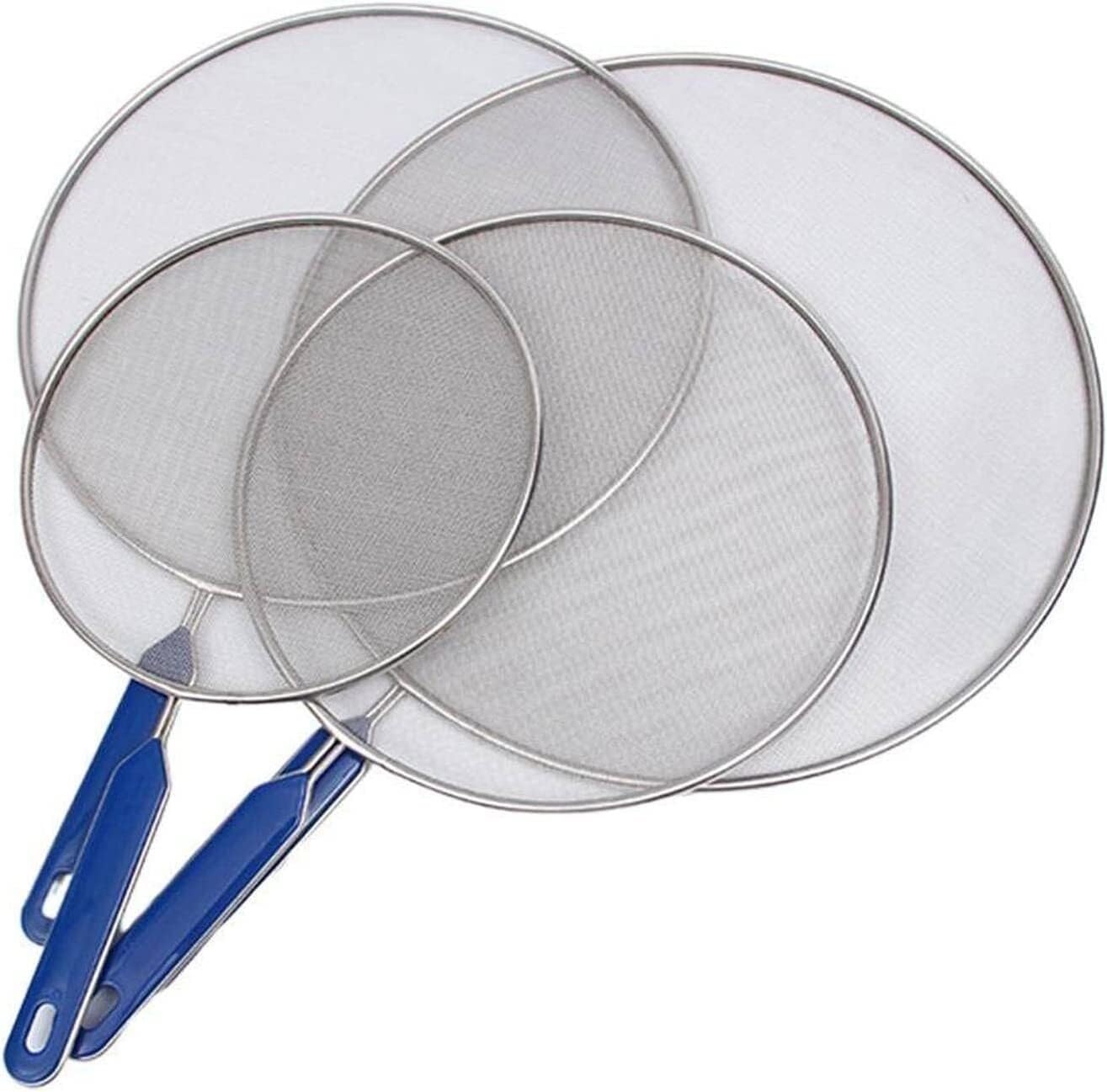 Schaumlöffel, Siebe Lebensmittelsiebe Edelstahl Ölspritzsieb Bratpfannenabdeckung Feinmaschiger Fettspritzschutz Öldichtdeckel Filter Küchenwerkzeug Schaum(33cm)