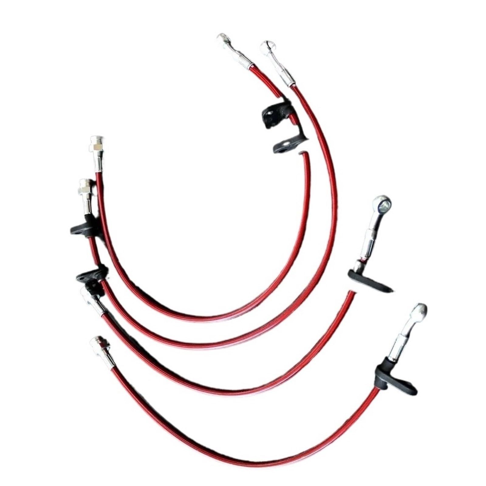 Stainless Steel Brake Line Fit for Civic 92-95 Fit for Acura Integra 94-97 F Brake Lines Kit(Red)