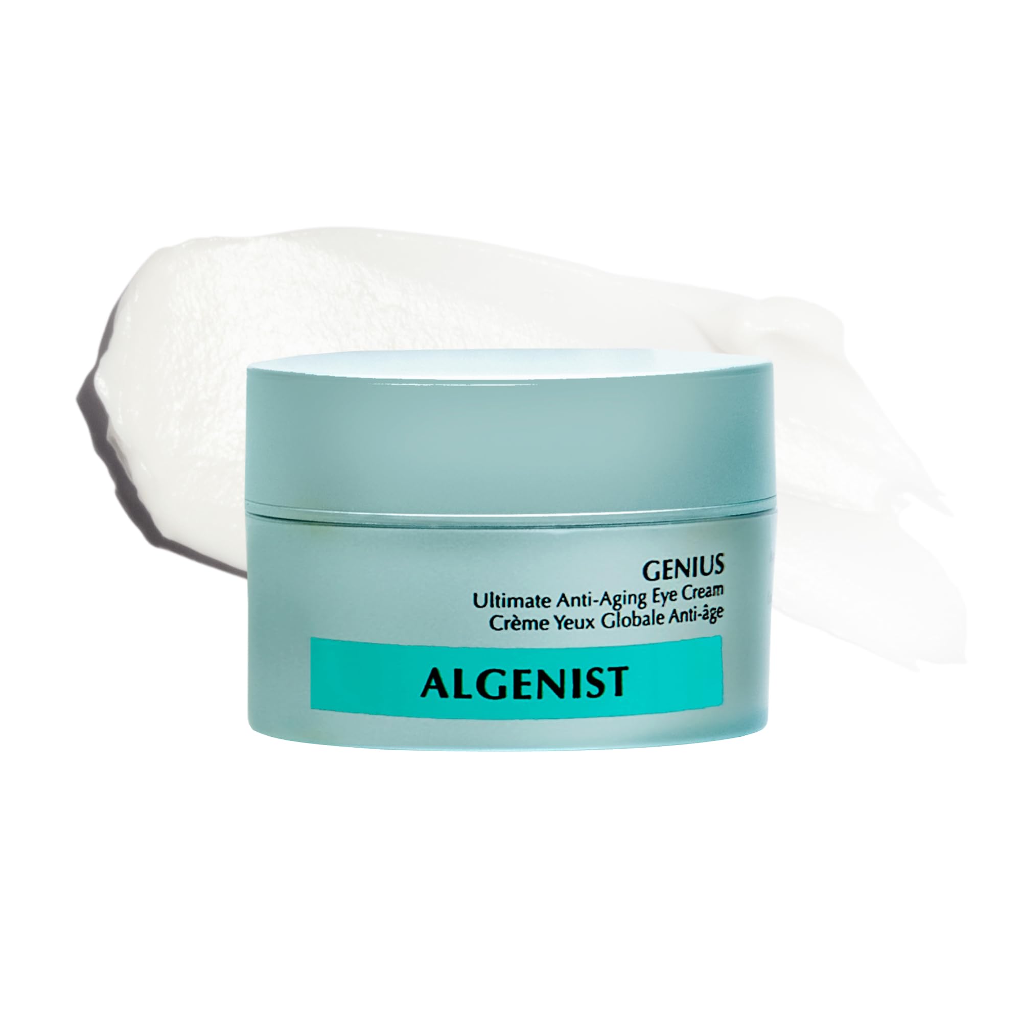 Algenist Genius Ultimate Anti-Aging krem pod oczy – wegański, ujędrniający krem pod oczy przeciw zmarszczkom i cieniom pod oczami, z olejkiem z mikroalg i kolagenem, nie zawiera komedogennych i hipoalergicznych środków do pielęgnacji twarzy (15 ml)