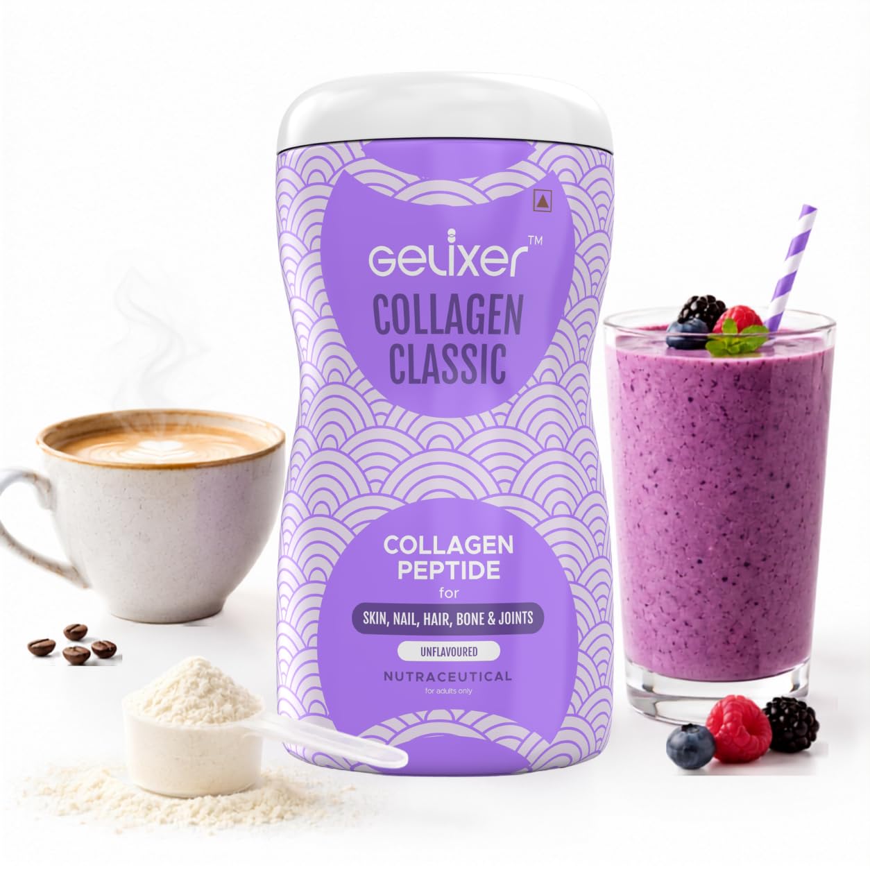 Gelixer Collagen Classic Unflavoured,Premium,Japanese,Marine Collagen Peptide Powder For Skin,Hair,Nail,Bone & Joints, 180 grams-image-10