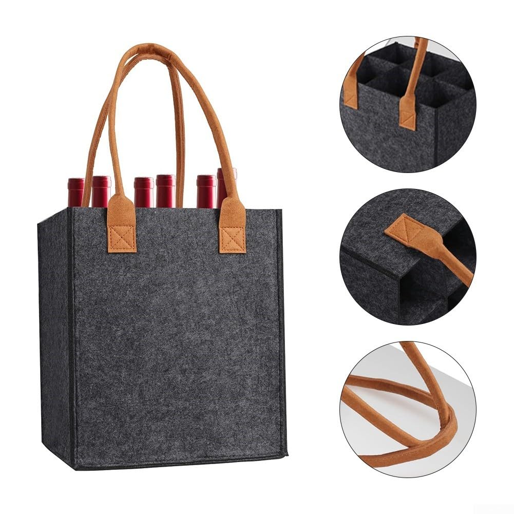 Bolsa de Vino 6 Botellas Roja Portátil Bolsa de Vino 6 Botellas