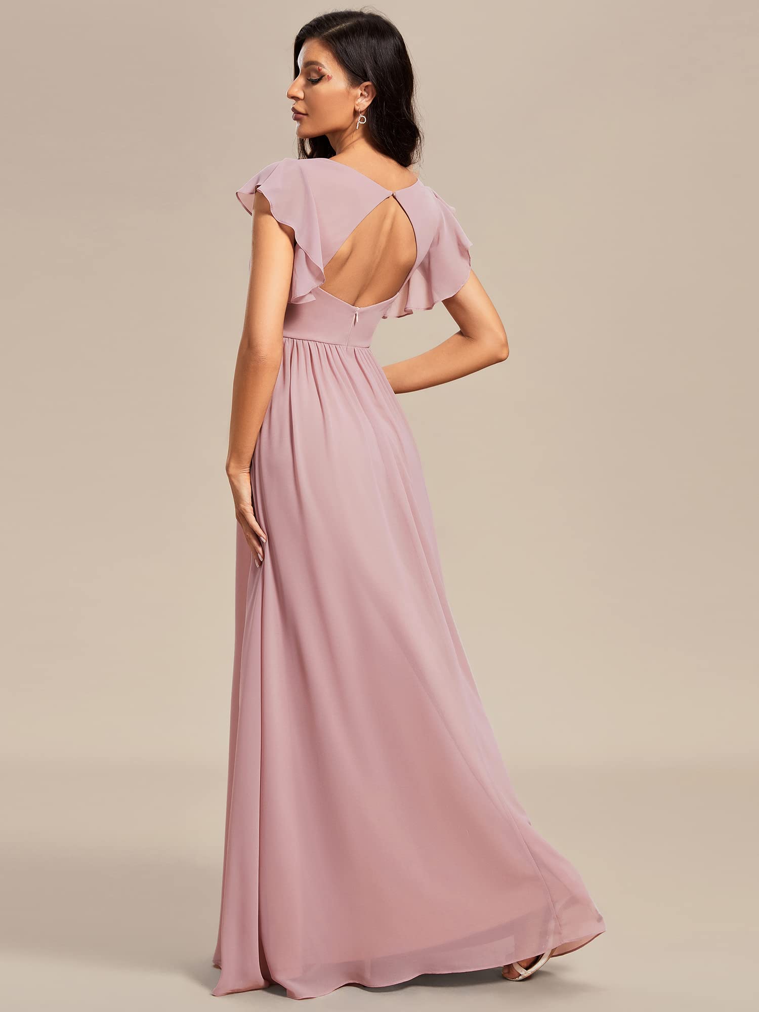 amazon pink formal dresses MisShow Pink Prom Dresses Satin Long Formal Dress with Slit Elegant Cowl Neck A-line Wedding Evening Prom Ball Gowns M at Amazon Women's Clothing store