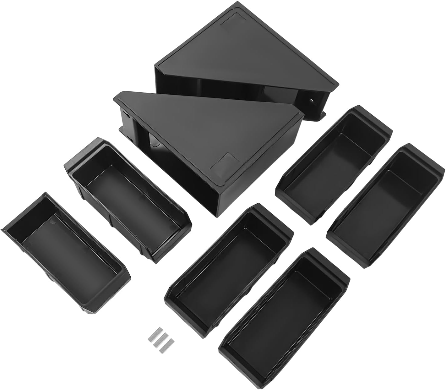 Serve Condiment Bin, 3 Tier Organizer, 6 Compartment Plastic Storage Bins, Lightweight Countertop Rack for Coffee Shop Restaurant Bar Kitchen Home Beverage Station Black